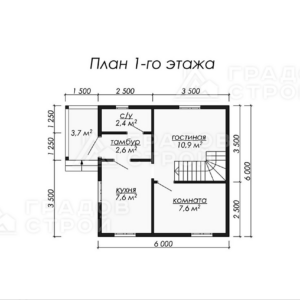 Строительство каркасного дома 6x6м² в Рождествено, Истринский р-н