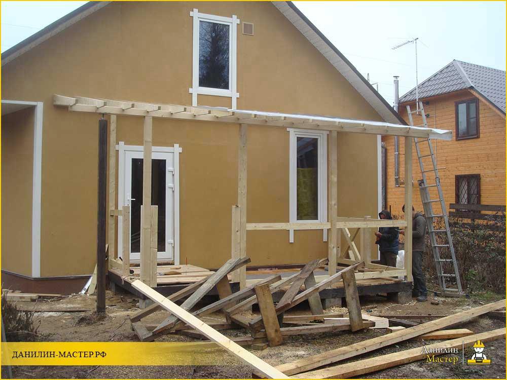 Строительство каркасной пристройки к дому в д. Манихино, Истринский р-н