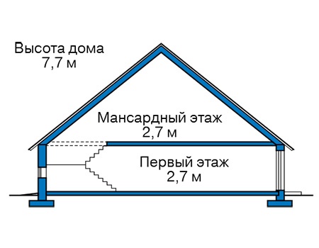 Проект каркасного дома 106м² / 9х8м