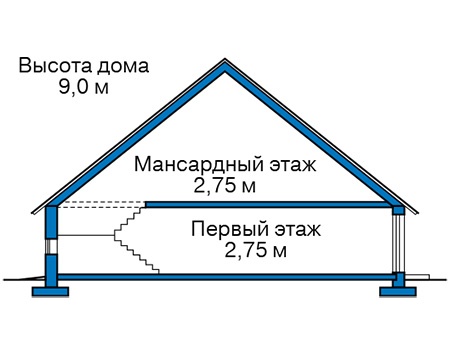 Проект каркасного дома 112м² / 9х11м