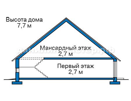 Проект каркасного дома 103м² / 9х8м