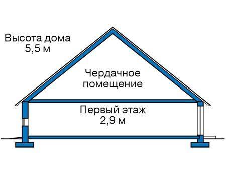 Проект каркасного дома 27м² / 11х6м
